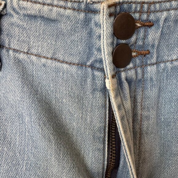 New Free People One Teaspoon Mid Rise Slouchy Cuffed Jean Shorts Light Wash 27 - Picture 4 of 7